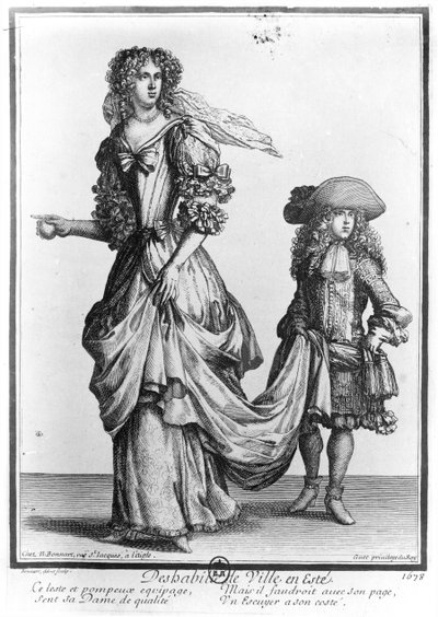 El vestido de ciudad de verano, 1678 de Nicolas Bonnart